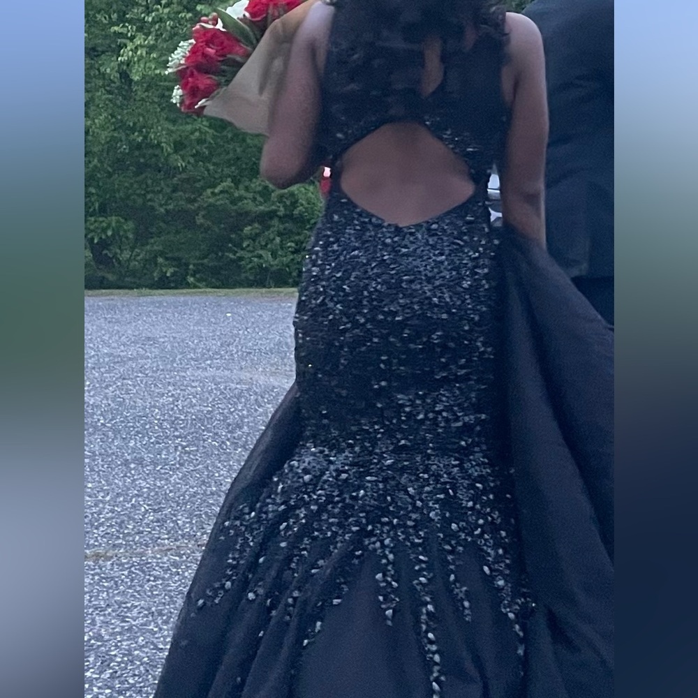 Dillards: Black sequence prom dress
Size: Small
Color: Black - Picture 3 of 3